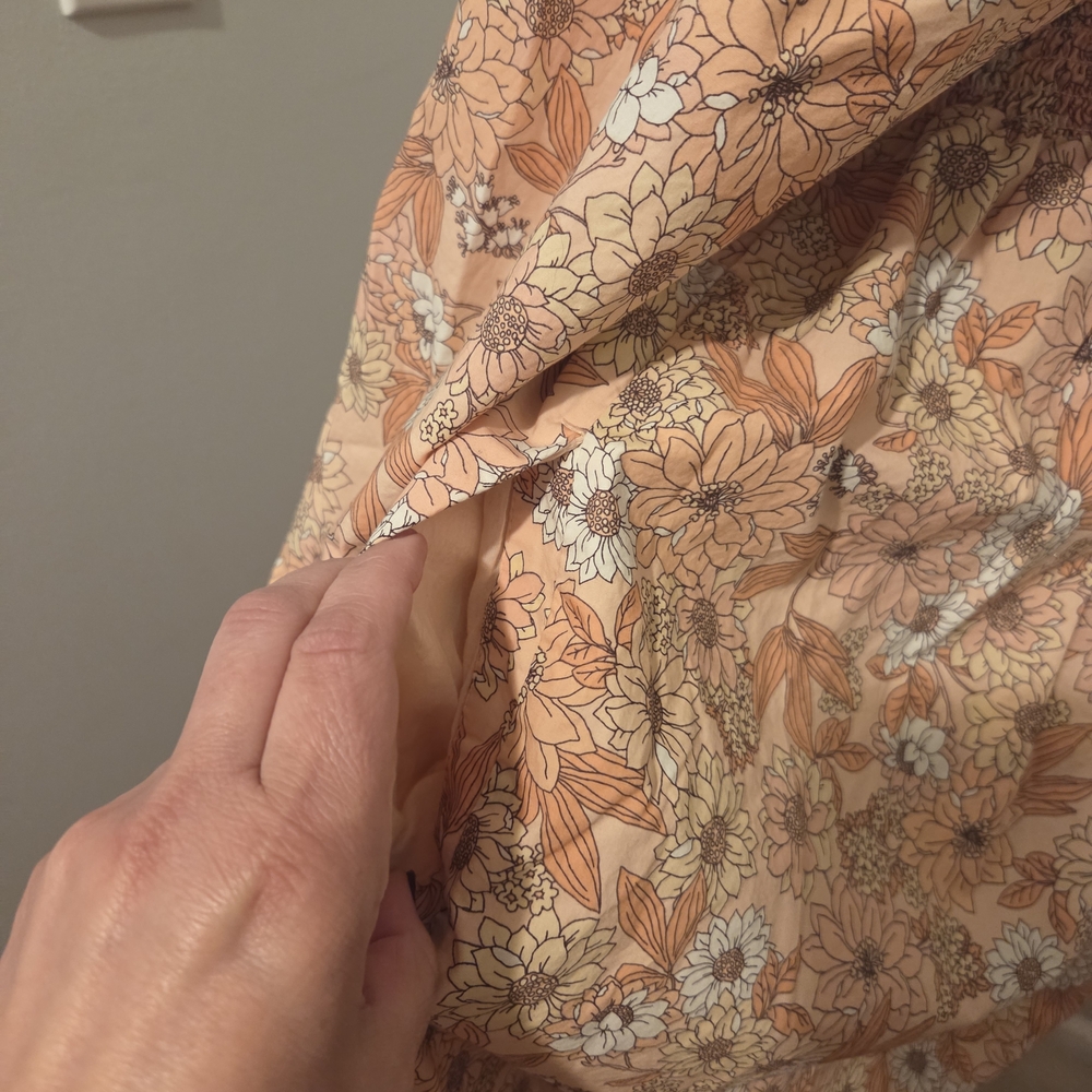 J. Crew Floral Long Sleeve Dress - Peach and White - Picture 7 of 7